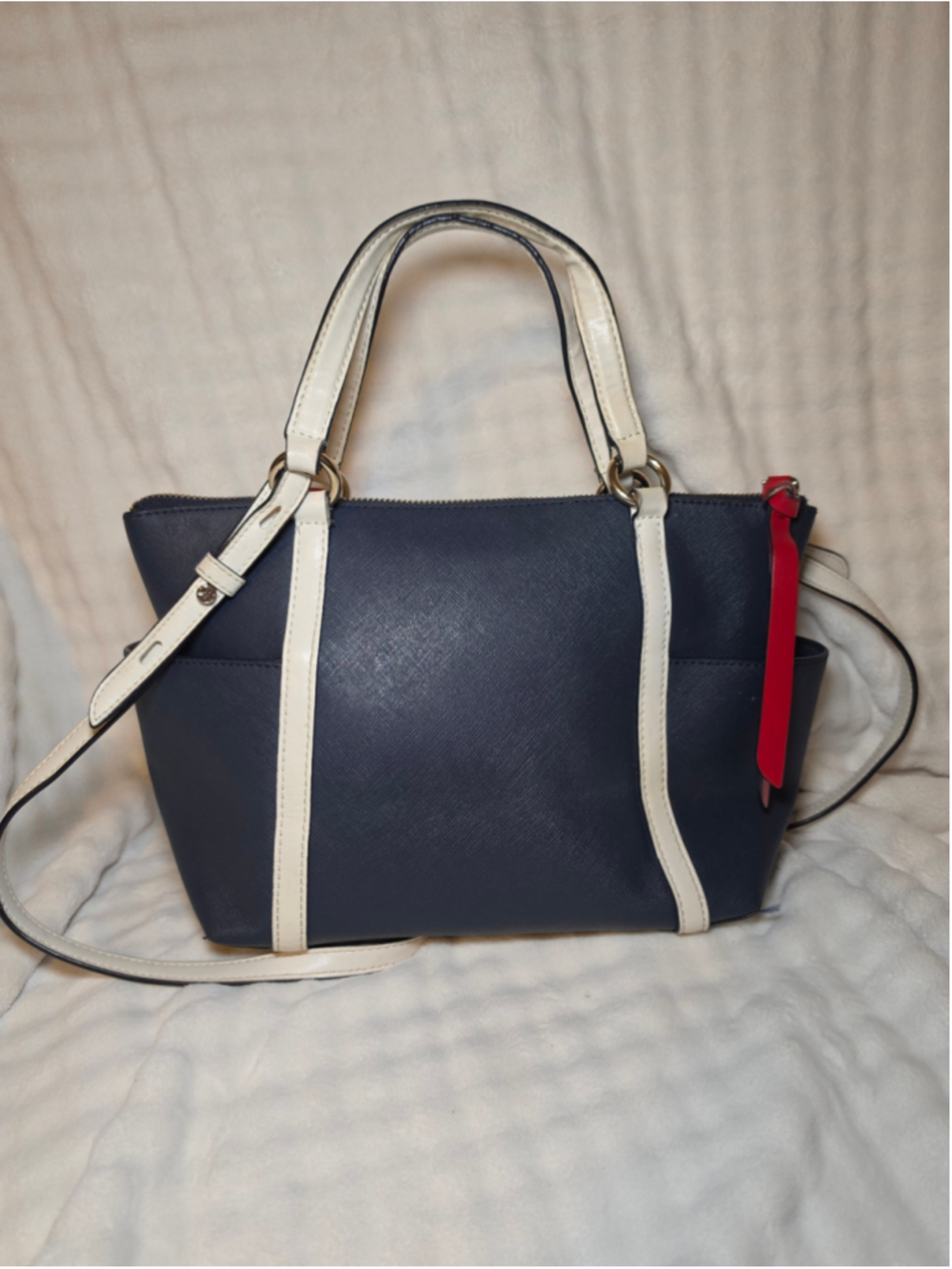 Michael Kors Satchel Bag Red, White, & Blue - Picture 5 of 8